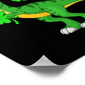 Poster Chapeau de dinosaure de la Saint-Patrick Shamrock  (Coin)