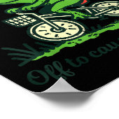 Poster Chapeau de magicien de bicyclette de grenouille re (Coin)