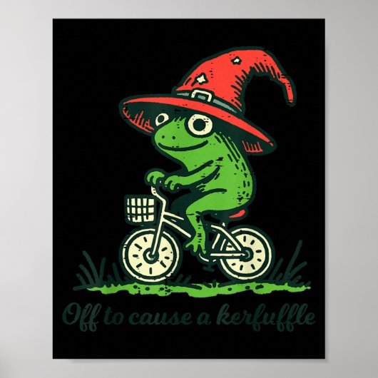 Poster Chapeau de magicien de bicyclette de grenouille re (Devant)