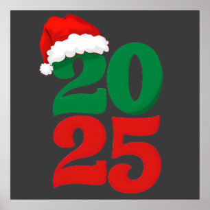 Poster Chapeau de Noël 2025 – Compte à rebours festif de 