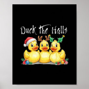 Poster Chapeau de Noël de Santa Oreilles de Renne Holly C