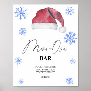 Poster Chapeau de Père Noël - bar Mon-osa