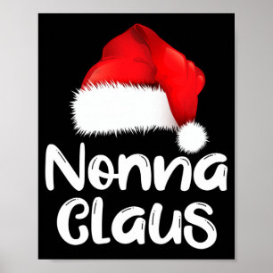 Poster Chapeau de Père Noël de Noël Nonna Claus pour la f