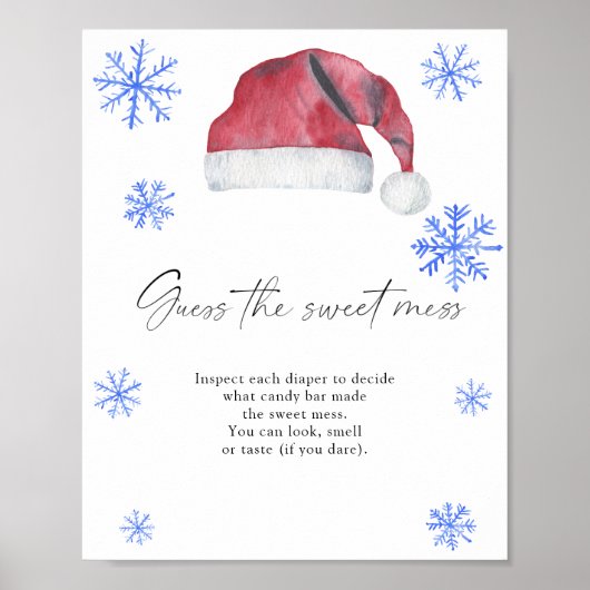 Poster Chapeau de Père Noël - devinez le doux désordre (Devant)