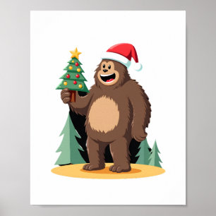 Poster Chapeau de Père Noël pour sapin de Noël Bigfoot (1