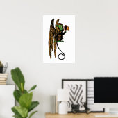 Poster Chapeau de singe volant maléfique de l'assistant v (Bureau à domicile)