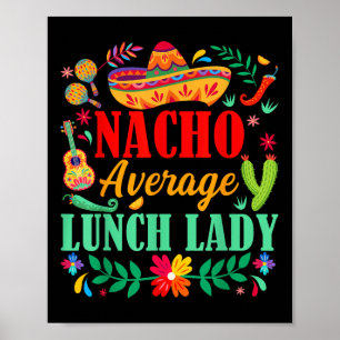 Poster Chapeau de sombrero de dame de déjeuner pas moyen