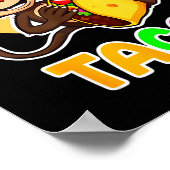 Poster Chapeau mexicain singe taco el squatcho fun cinco (Coin)
