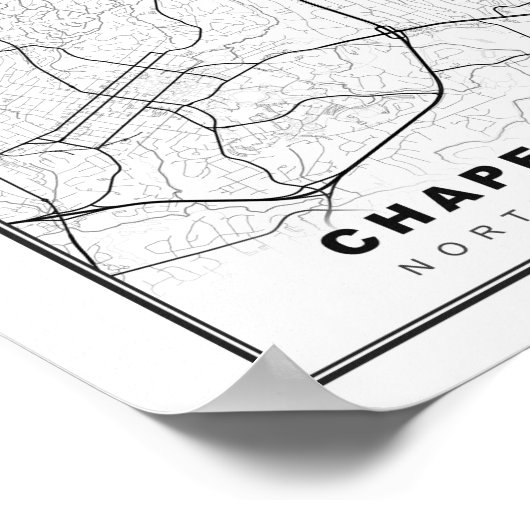Poster Chapel Hill Map (Coin)