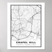 Poster Chapel Hill Map (Devant)