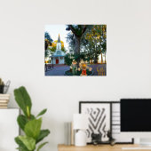 Poster Chapelle bleu de Palmetto Bluff Bluffton SC Écarts (Bureau à domicile)