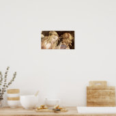 Poster Chapelle Botticelli-Sistine - La jeunesse de Moïse (Cuisine)