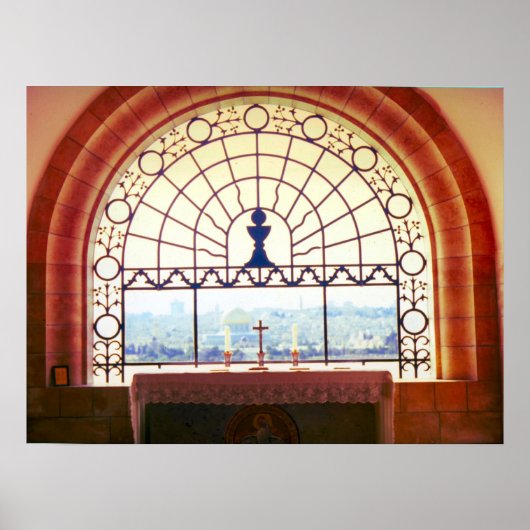 Poster Chapelle "Dominus Flevit" de Jérusalem, Mont des O (Devant)