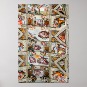 Poster Chapelle Sixtine Michel-Ange - Vatican, Rome, Ital