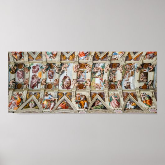 Poster Chapelle Sixtine Michelangelo - Vatican, Rome, Ita (Devant)