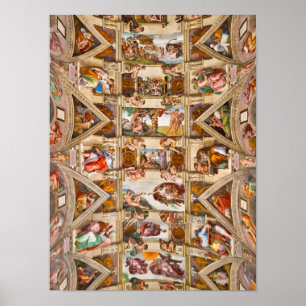 Poster Chapelle Sixtine Plafond par Michelangelo Buonarro