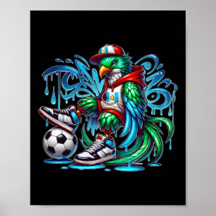 Poster Chapin Guate Oiseau Guatemala Drapeau Urbyn Quetza