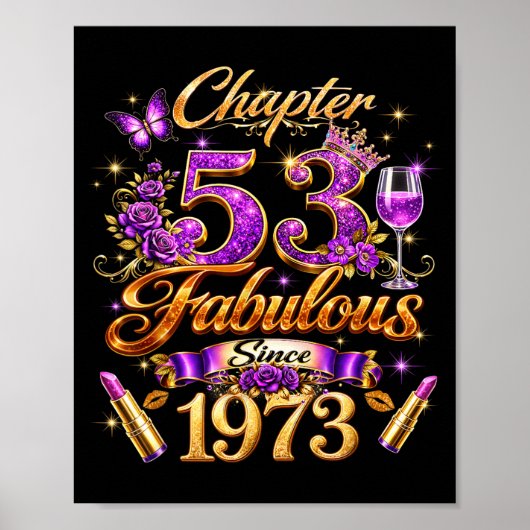 Poster Chapitre 53 Fabuleux depuis 1973 53e anniversaire (Devant)