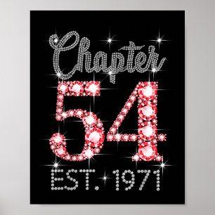 Poster Chapitre 54 Est 1971 Joyeux 54e Anniversaire Fille