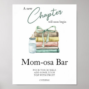 Poster Chapitre Storybook Baby shower Momosa bar