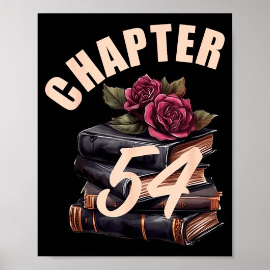 Poster Chapter 54 54th Birthday Women Book Lovers Its My  (Devant)