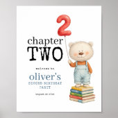 Poster Chapter Two Teddy Bear Books 2nd Birthday welcome  (Devant)