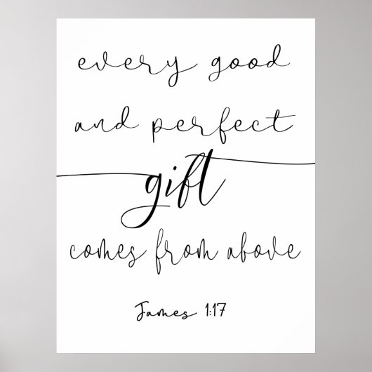 Poster Chaque bon et parfait cadeau James 1:17 (Devant)
