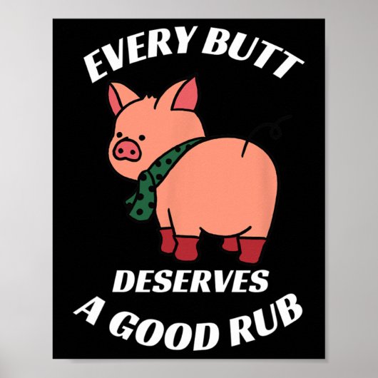Poster Chaque Bouc Mérite Un Bon Boucher Grillant Fu (Devant)