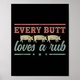 Poster Chaque Bouton Aime Un Fumeur De Pitmaster Rub Gril