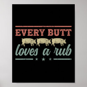 Poster Chaque Bouton Aime Un Fumeur De Pitmaster Rub Gril