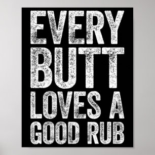 Poster Chaque Butt Aime Une Bonne Chemise Fumeuse Bbq Rub