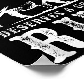 Poster Chaque Butt Mérite Un Beau Fumeur Bbq (Coin)