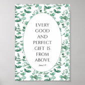 Poster Chaque cadeau parfait et bon provient d'eucalyptus (Devant)