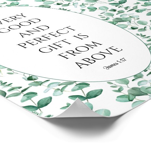 Poster Chaque cadeau parfait et bon provient d'eucalyptus (Coin)