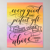 Poster Chaque cadeau parfait et bon vient d'en haut (Devant)