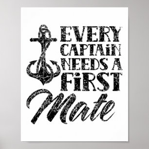 Poster Chaque capitaine a besoin d'un premier yacht de na