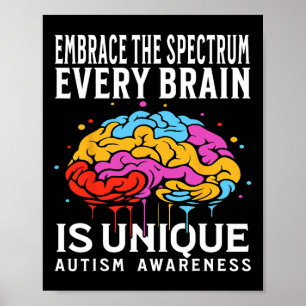 Poster Chaque Cerveau Est Une Sensibilisation sur l'autis