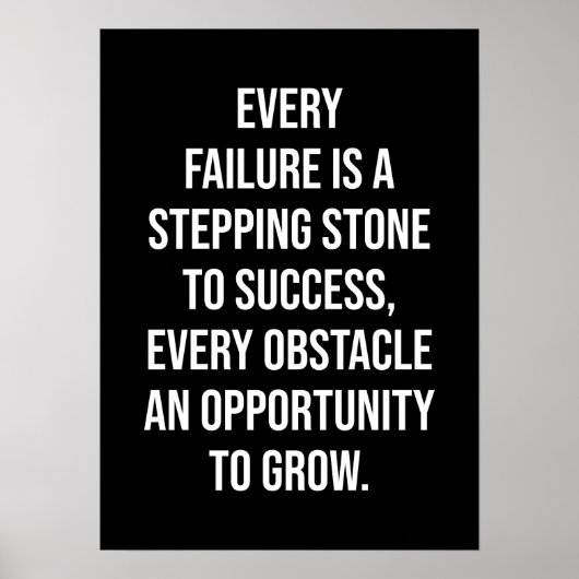Poster Chaque Échec Est Une Pierre De Départ Vers Le Succ (Devant)