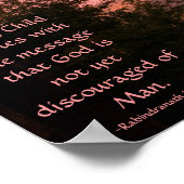 Poster Chaque enfant vient avec le message...Poster (Coin)