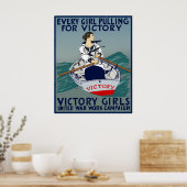 Poster Chaque Fille Tirant Pour La Victoire (Cuisine)
