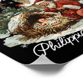 Poster Chaque genou Bow Noël chrétien (Coin)