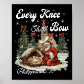 Poster Chaque genou Bow Noël chrétien (Devant)