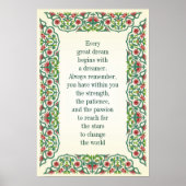 Poster Chaque grand rêve commence avec un DEVIS de rêve (Devant)