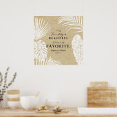 Poster Chaque histoire d'amour est de beaux Feuilles de f (Cuisine)