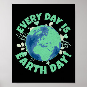 Poster Chaque Jour Est Jour des terres Changement Climati