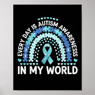 Poster Chaque Jour Est Sensibilisation sur l'autisme Dans
