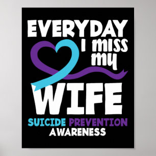 Poster Chaque Jour, Ma Femme Manque De Prévention Du Suic