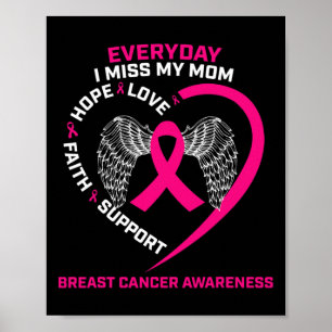 Poster Chaque Jour Ma Maman Me Manque Mignonne Cancer Du