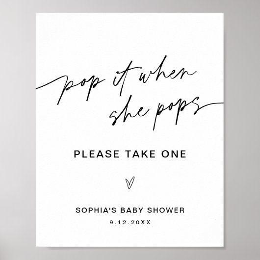 Poster CHAQUE LEIGH Pop It When She Pops Sign (Devant)