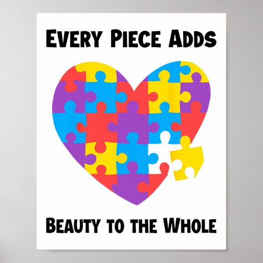 Poster Chaque Pièce Ajoute De La Beauté À L'Ensemble Du S (Devant)